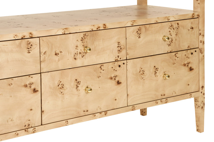 Jordan Console Burl Wood
