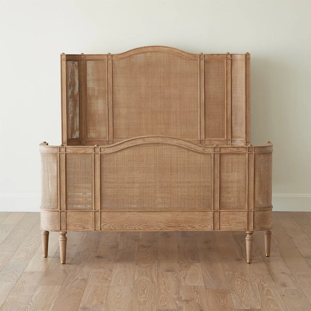 Josephine Bleached Oak Bed Queen