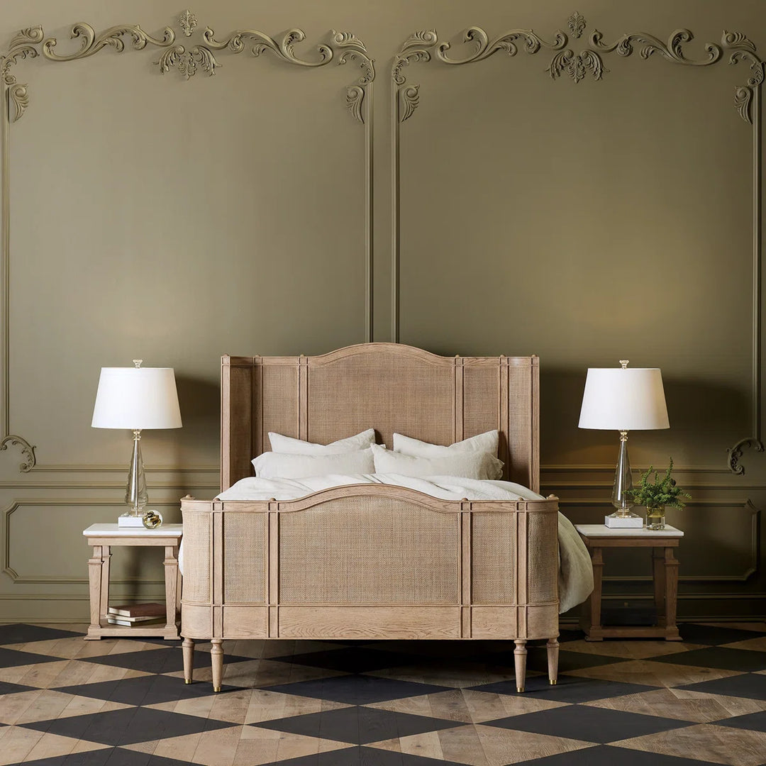 Josephine Bleached Oak Bed Queen