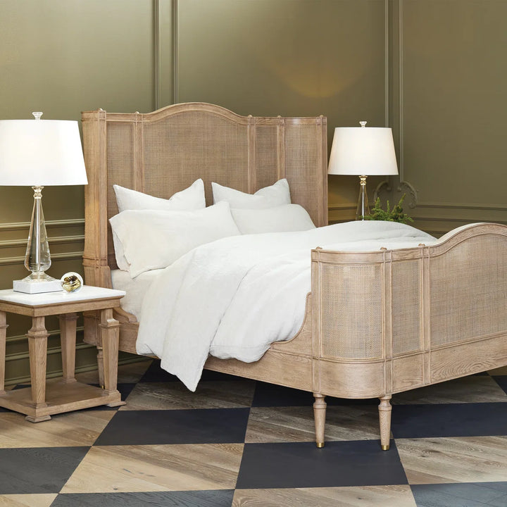 Josephine Bleached Oak Bed Queen
