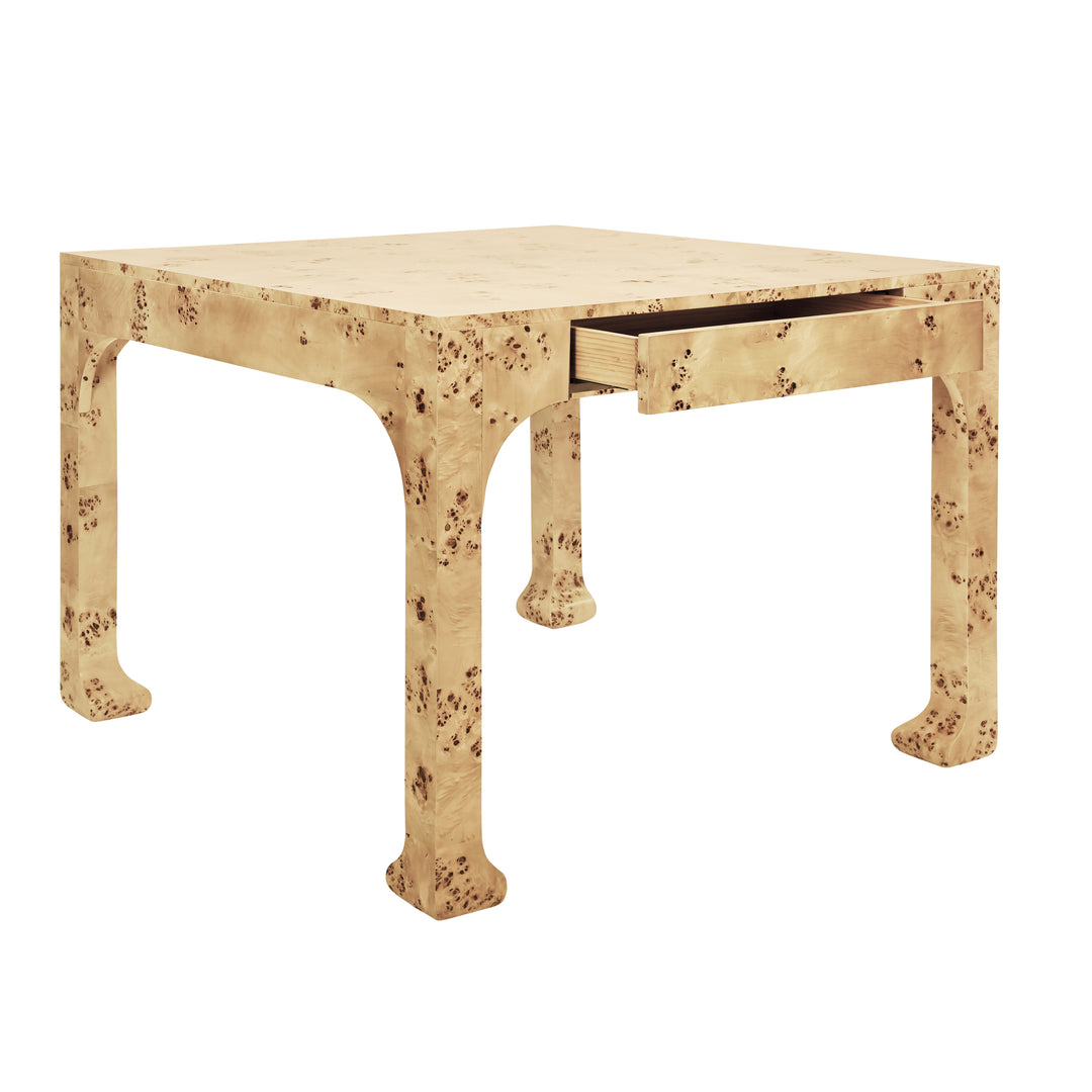 Kerry Game Table Burl Wood