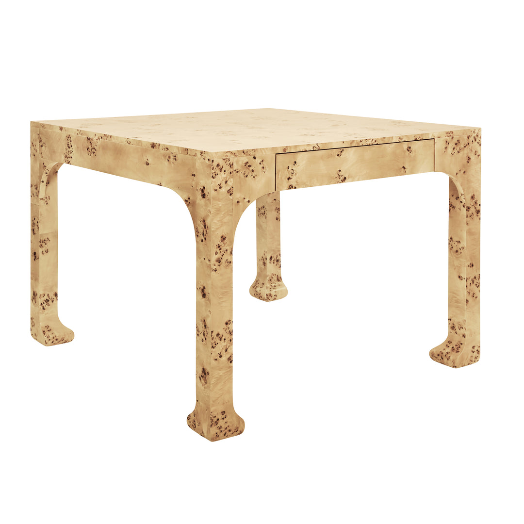 Kerry Game Table Burl Wood