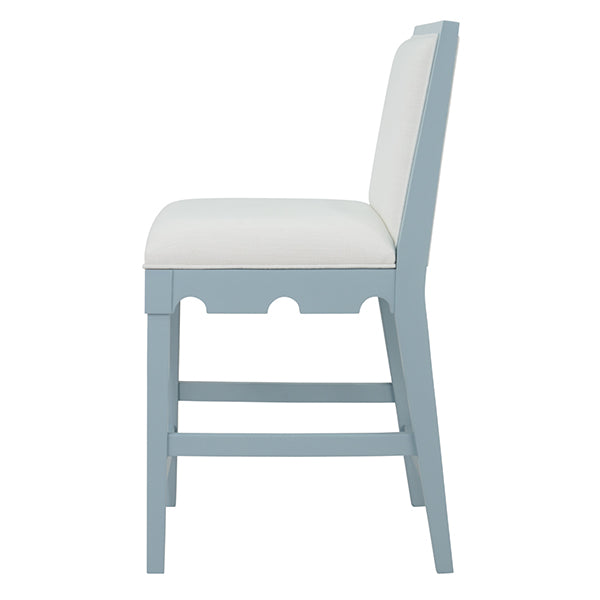 Lanister Counter Stool  Matte Light Blue Lacquer
