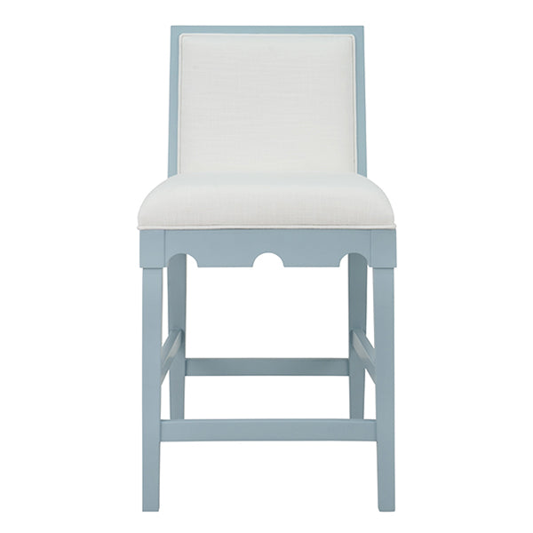 Lanister Counter Stool  Matte Light Blue Lacquer