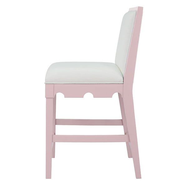 Lanister Counter Stool  Matte Pink Lacquer