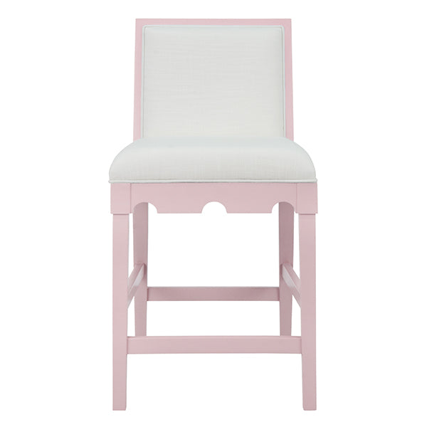 Lanister Counter Stool  Matte Pink Lacquer