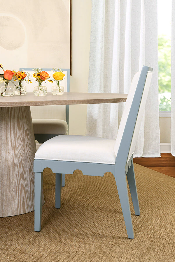 Lanister Dining Chair Matte Light Blue Lacquer