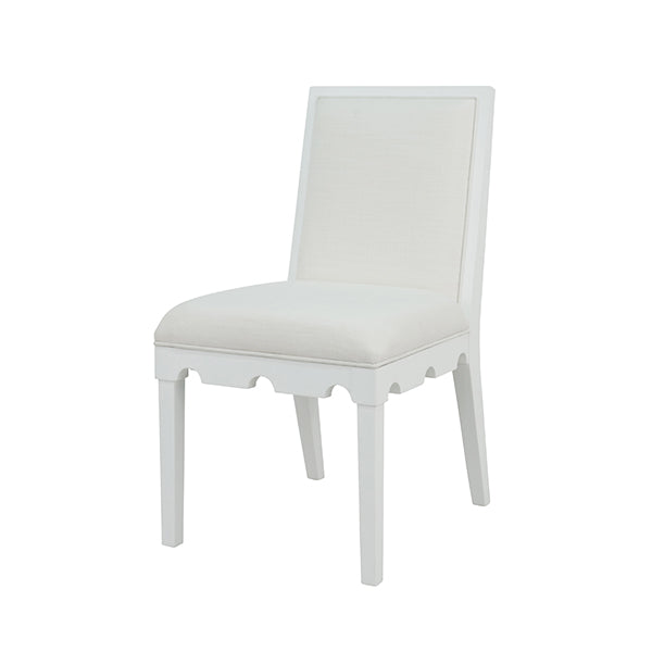 Lanister Dining Chair Matte White Lacquer