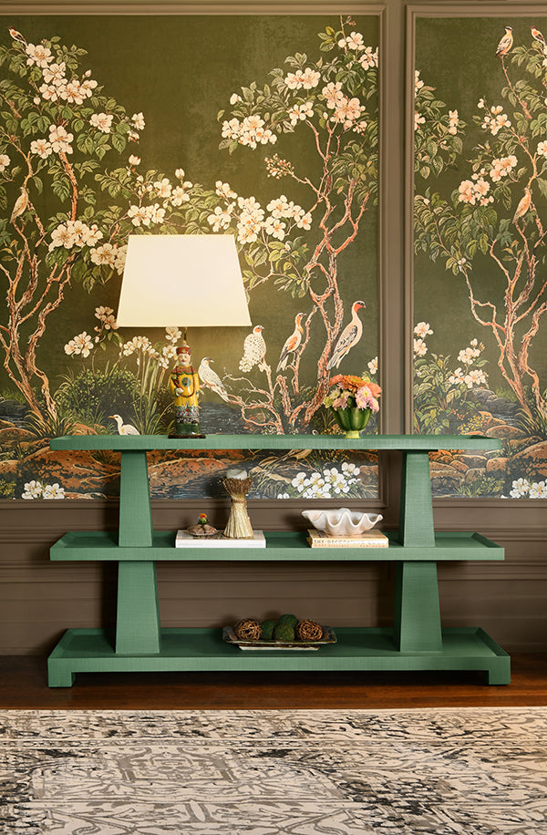 Lowen Console Green Linen