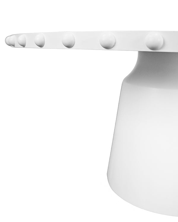 Lucian Round Dining Table White Lacquer