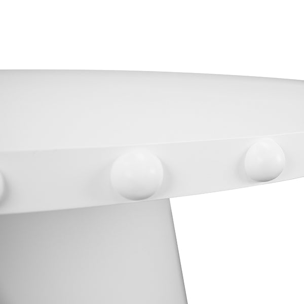Lucian Round Dining Table White Lacquer