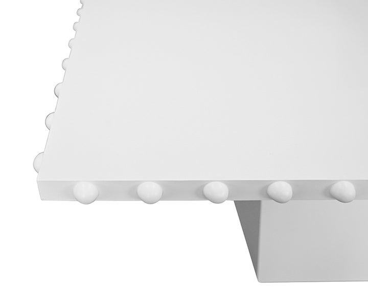 Lucian Rectangle Dining Table White Lacquer