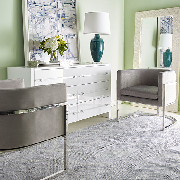 Luke Chest - White Lacquer/Nickel Hardware