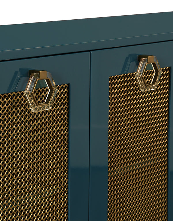 Marcella Buffet Cabinet Teal Lacquer