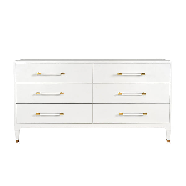 Maren Chest - White Linen Texture