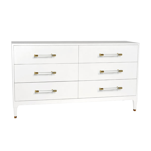 Maren Chest - White Linen Texture