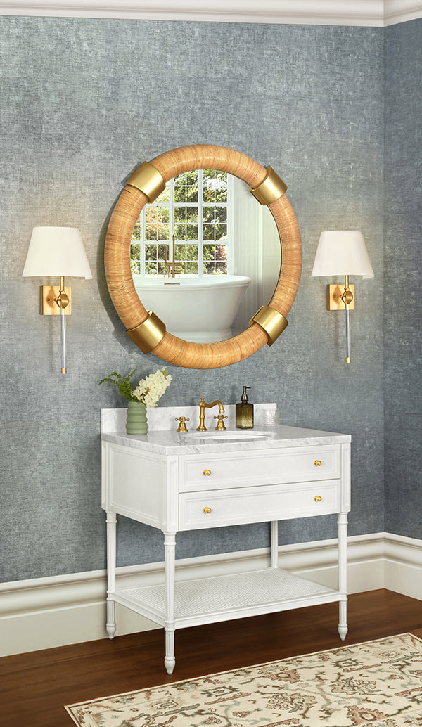 Saylor Rattan Mirror