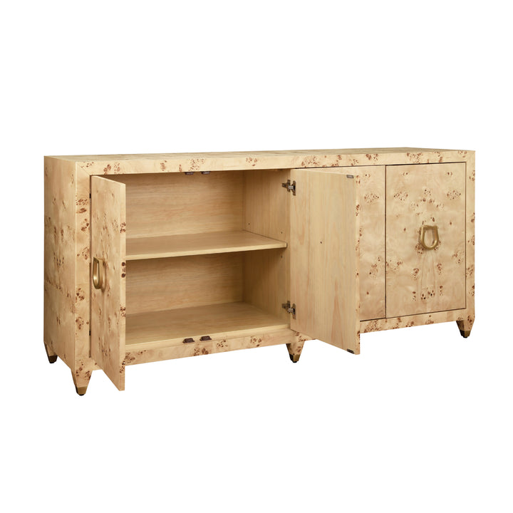 Mulligan Cabinet Burl Wood