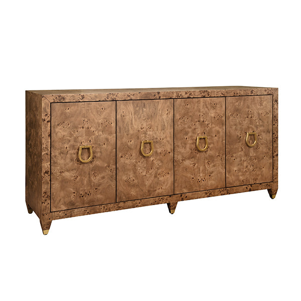 Mulligan Cabinet Dark Burl Wood