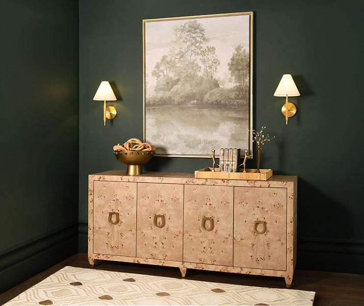 Mulligan Cabinet Burl Wood