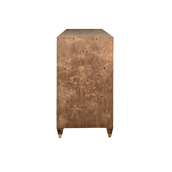 Mulligan Cabinet Dark Burl Wood