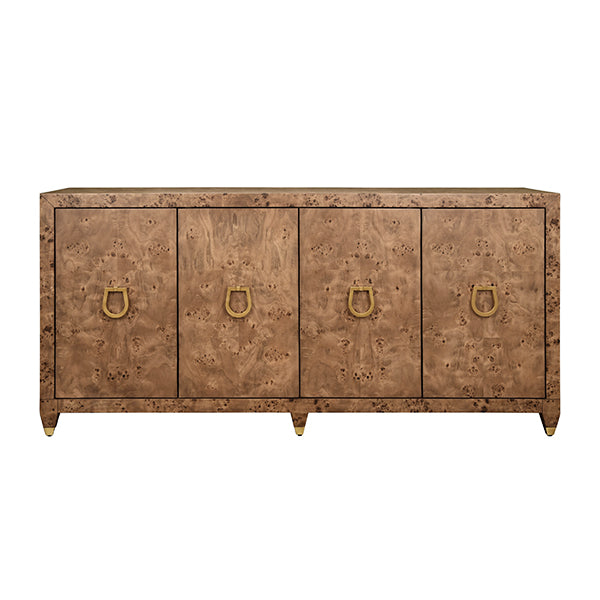 Mulligan Cabinet Dark Burl Wood