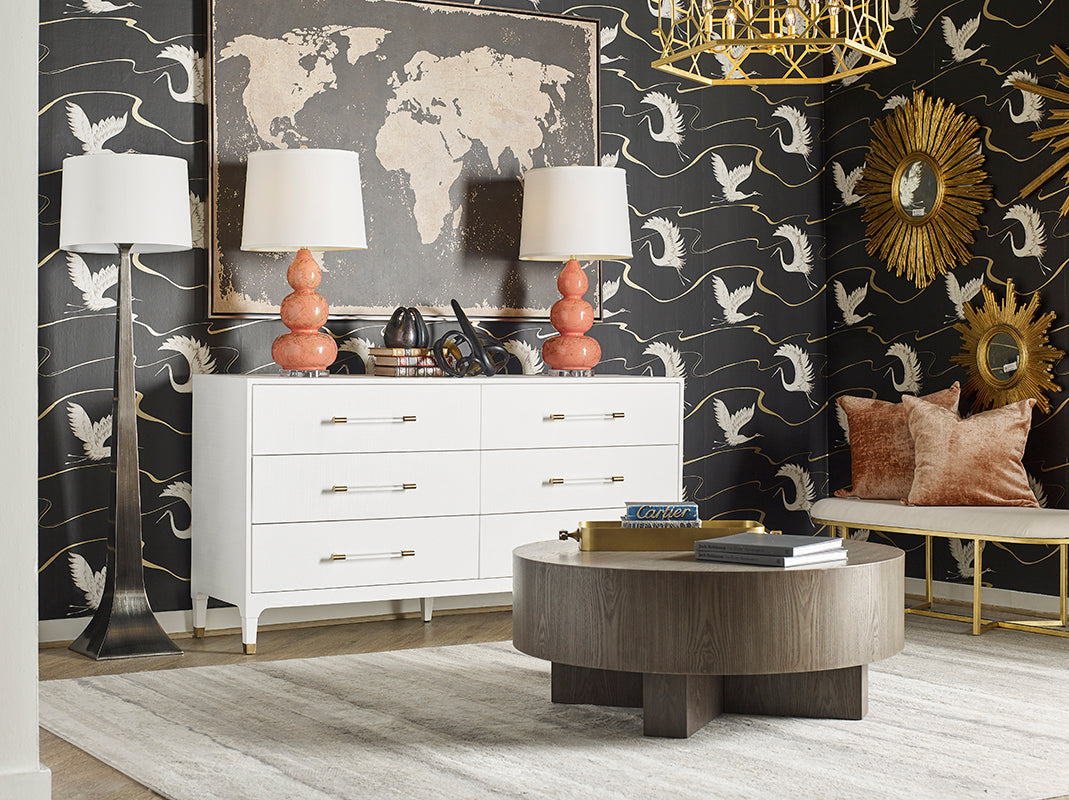 Maren Chest - White Linen Texture