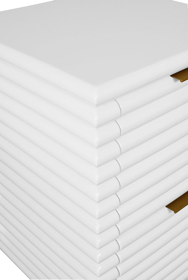 Nayla Side Table White