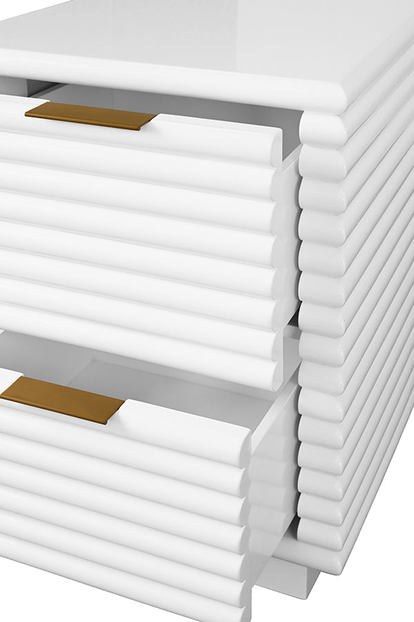 Nayla Side Table White