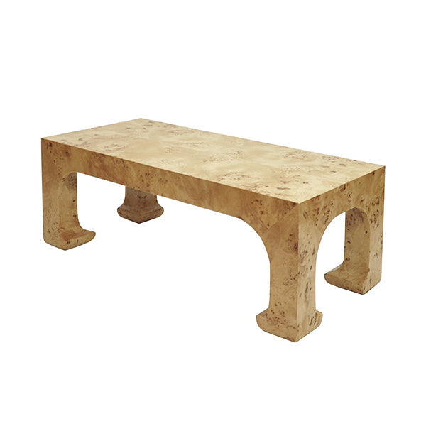 Nicola Coffee Table - Burl Wood