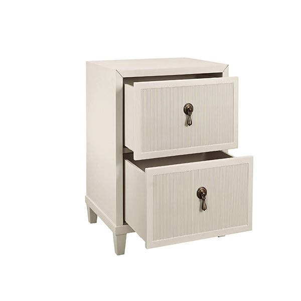 Novalie Side Table Provincial Antique White Lacquer