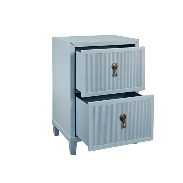 Novalie Side Table Provincial Light Blue Lacquer