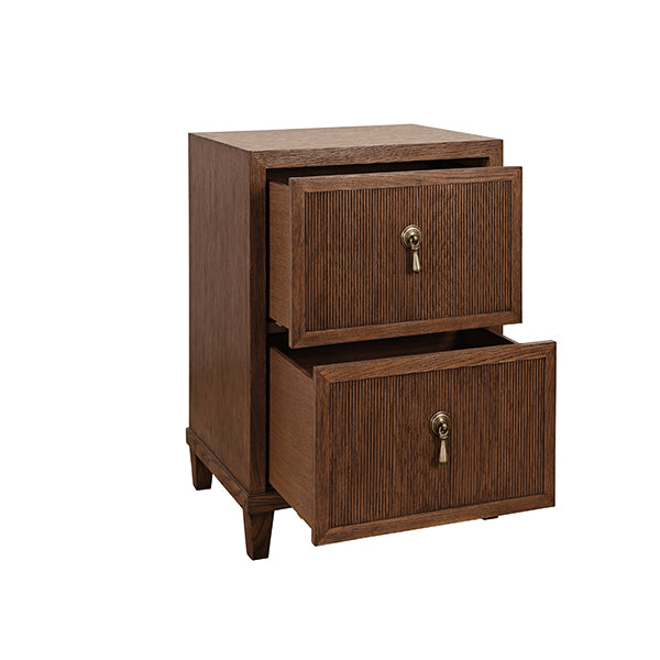 Novalie Side Table Provincial Brown Oak