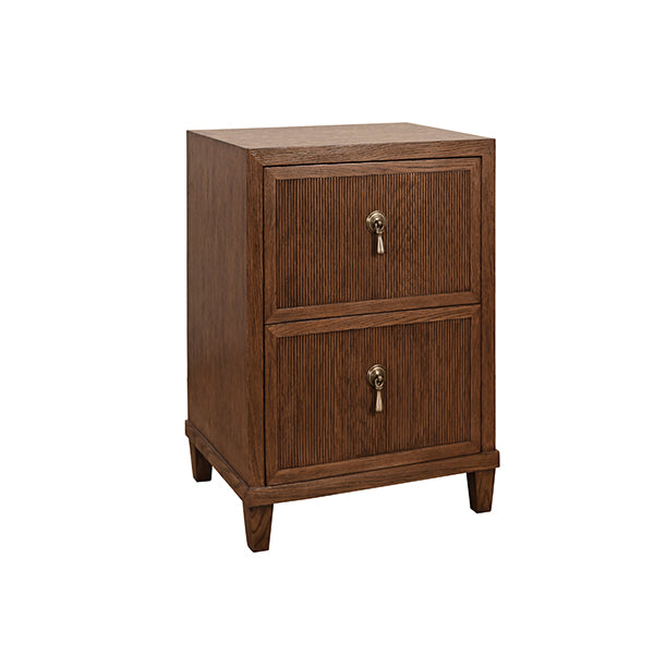 Novalie Side Table Provincial Brown Oak