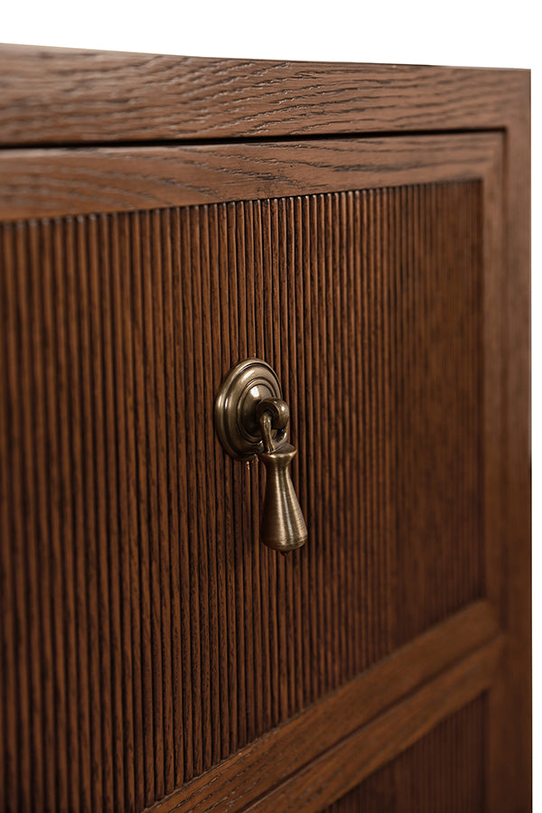 Novalie Side Table Provincial Brown Oak