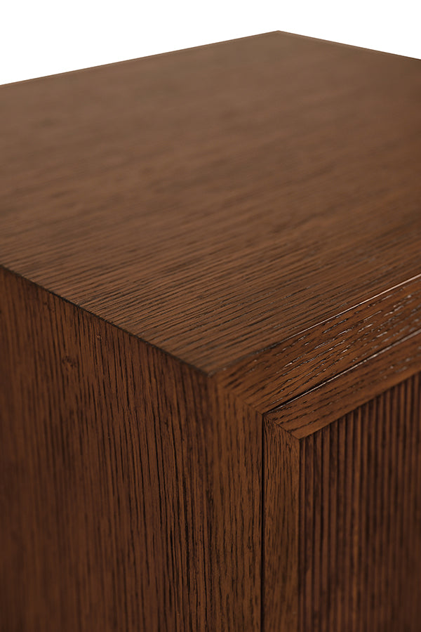 Novalie Side Table Provincial Brown Oak