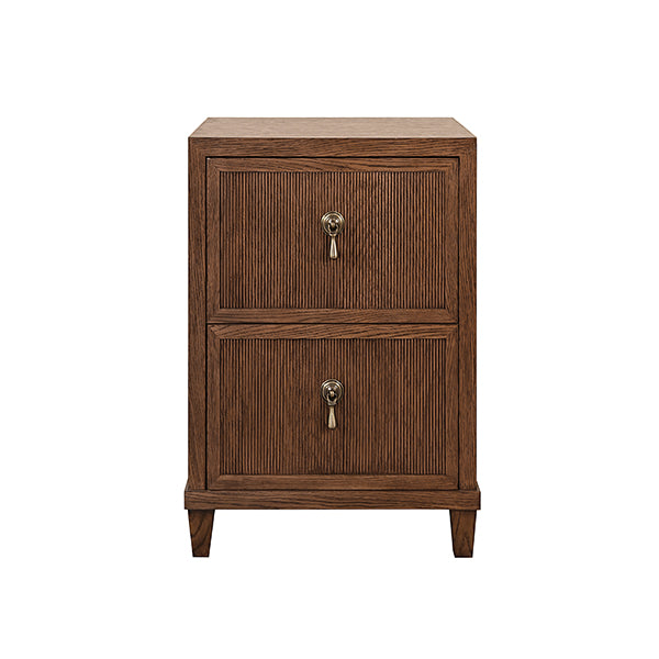 Novalie Side Table Provincial Brown Oak