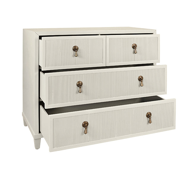 Pascal Chest Antique White Lacquer