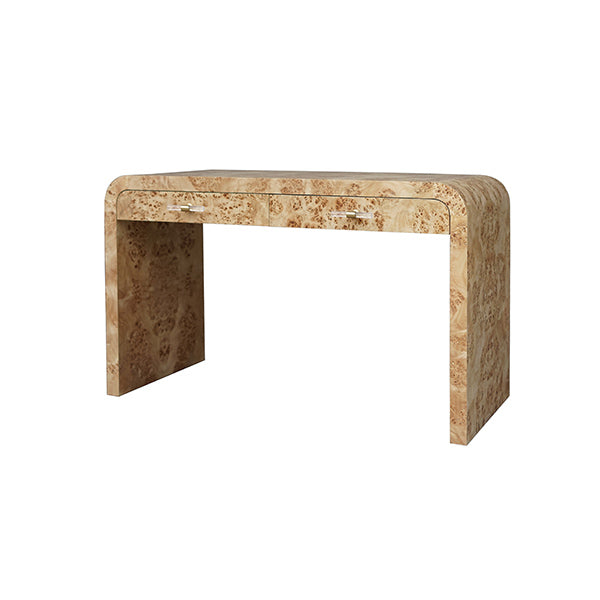 Petra Desk - Light Burl Wood