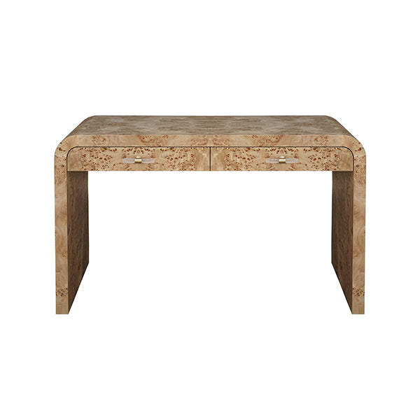 Petra Desk - Light Burl Wood