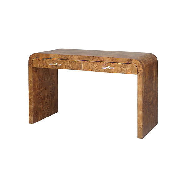 Petra Desk - Dark Burl Wood