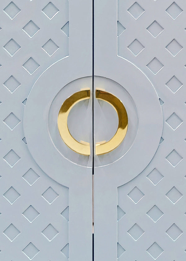 Poppy Cabinet Light Blue Lacquer