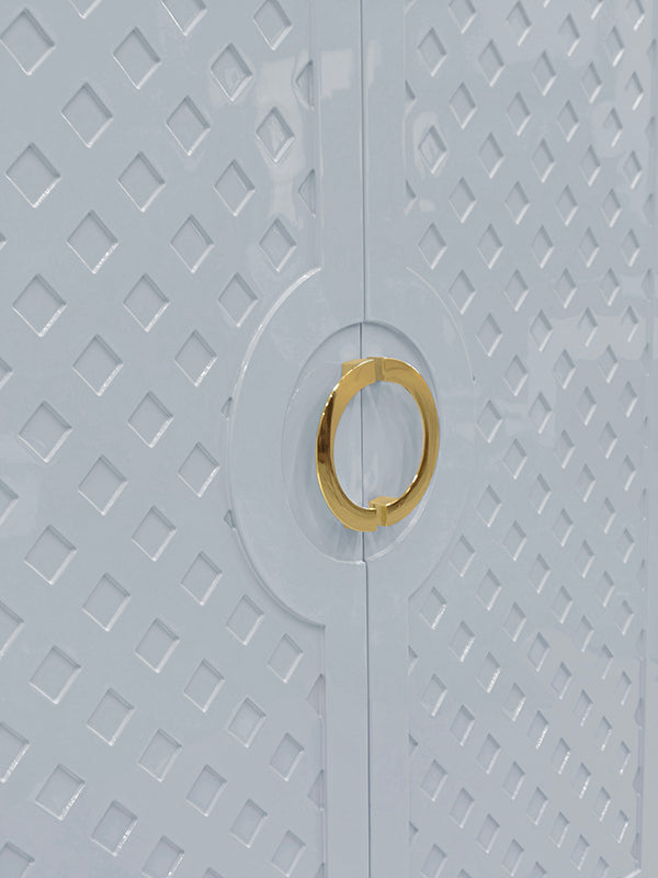 Poppy Cabinet Light Blue Lacquer
