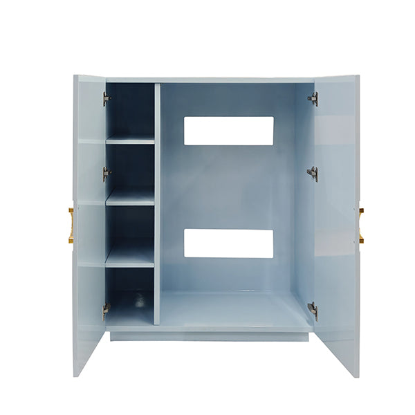 Poppy Cabinet Light Blue Lacquer