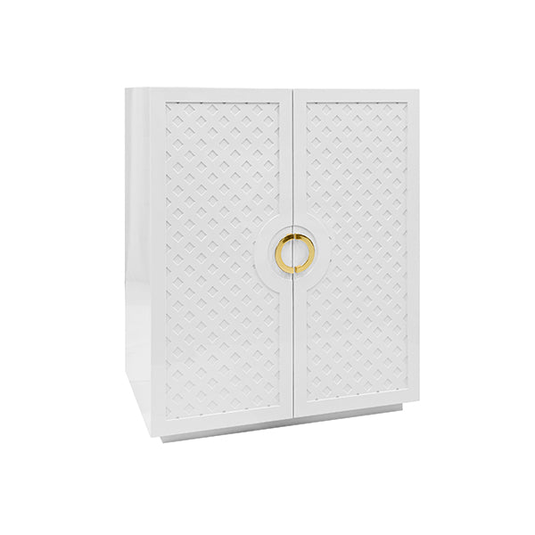 Poppy Cabinet White Lacquer
