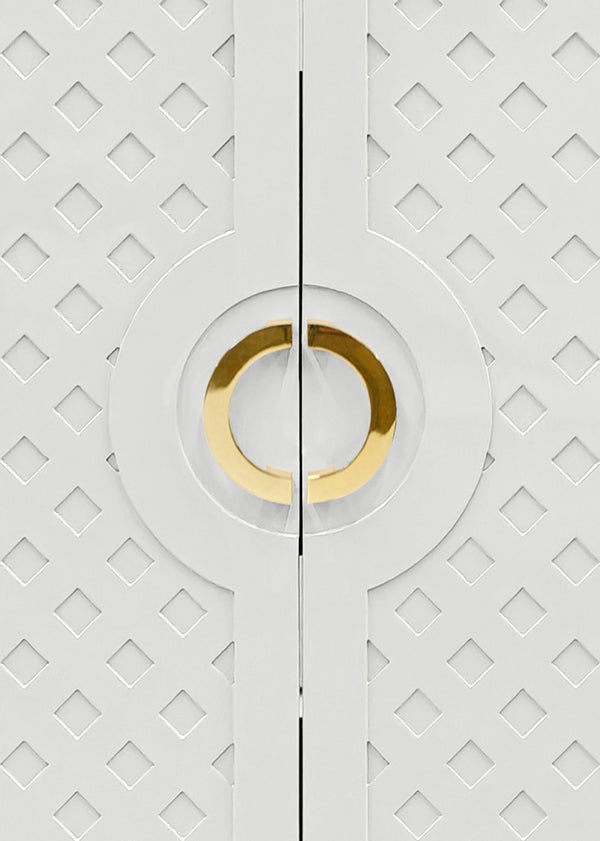 Poppy Cabinet White Lacquer