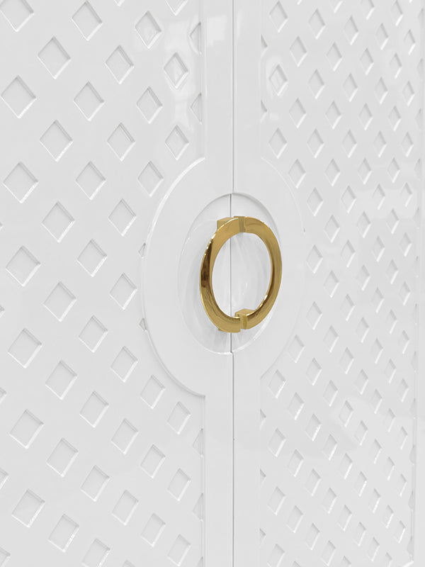 Poppy Cabinet White Lacquer