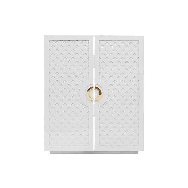 Poppy Cabinet White Lacquer