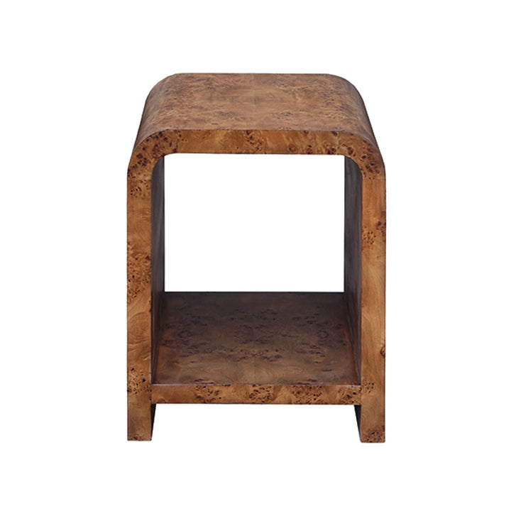 Putnam Side Table - Dark Burl Wood