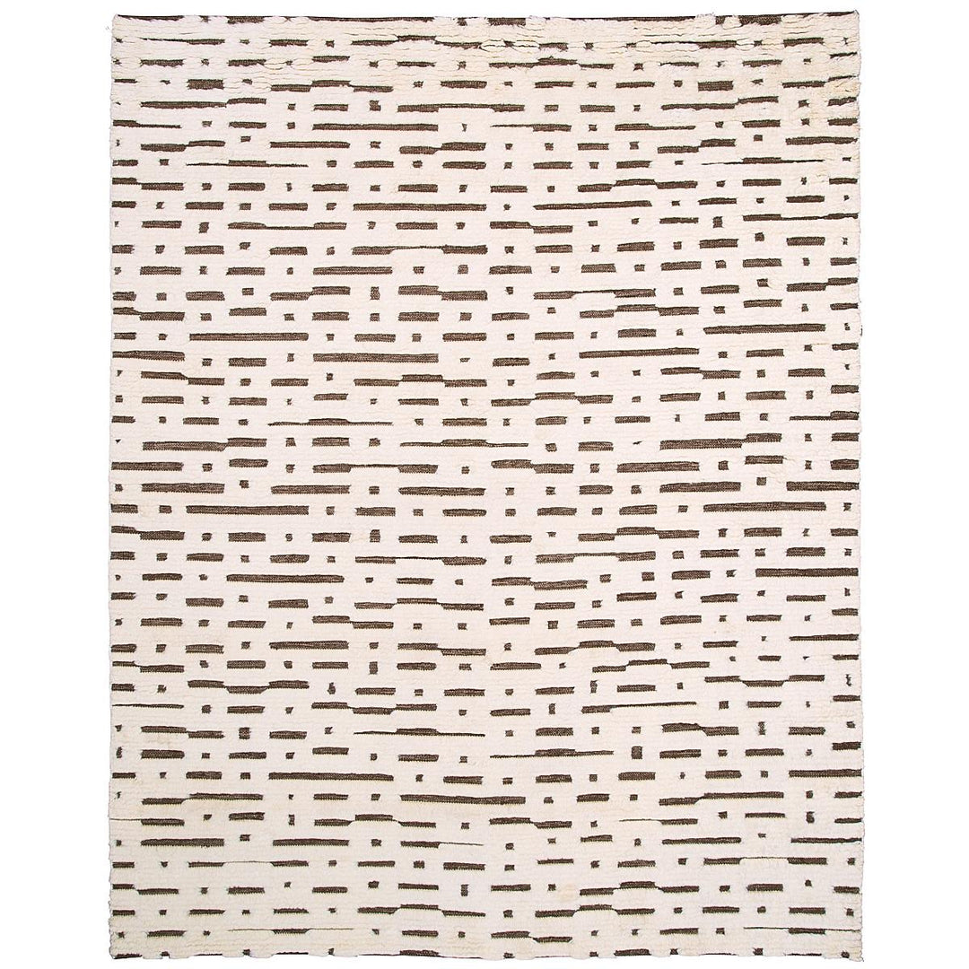 Abstract Ikat Rug - Ivory &amp; Brown